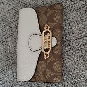Coach Signature Jade Medium Envelope Wallet